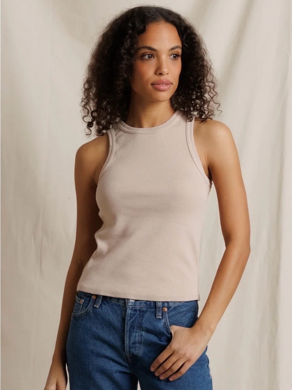 Blondie High Neck Tank Top